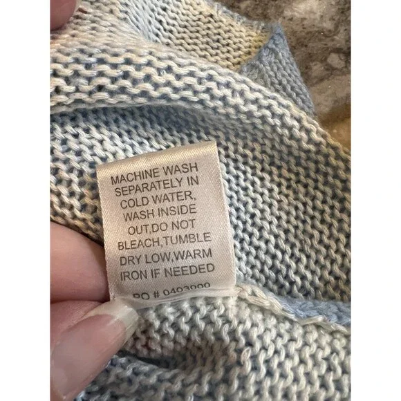 Show Me Your Mumu Blue Polly Parrot Canopy Sweater Womens Medium READ - Picture 12 of 12